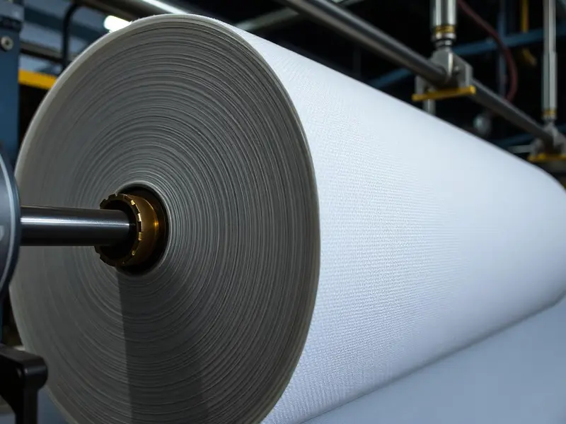 Spunlace nonwoven rolls in 70/30 and 80/20 polyester-viscose blends from 40 to 60 GSM, manufactured by SGI Packaging in Ajman, UAE